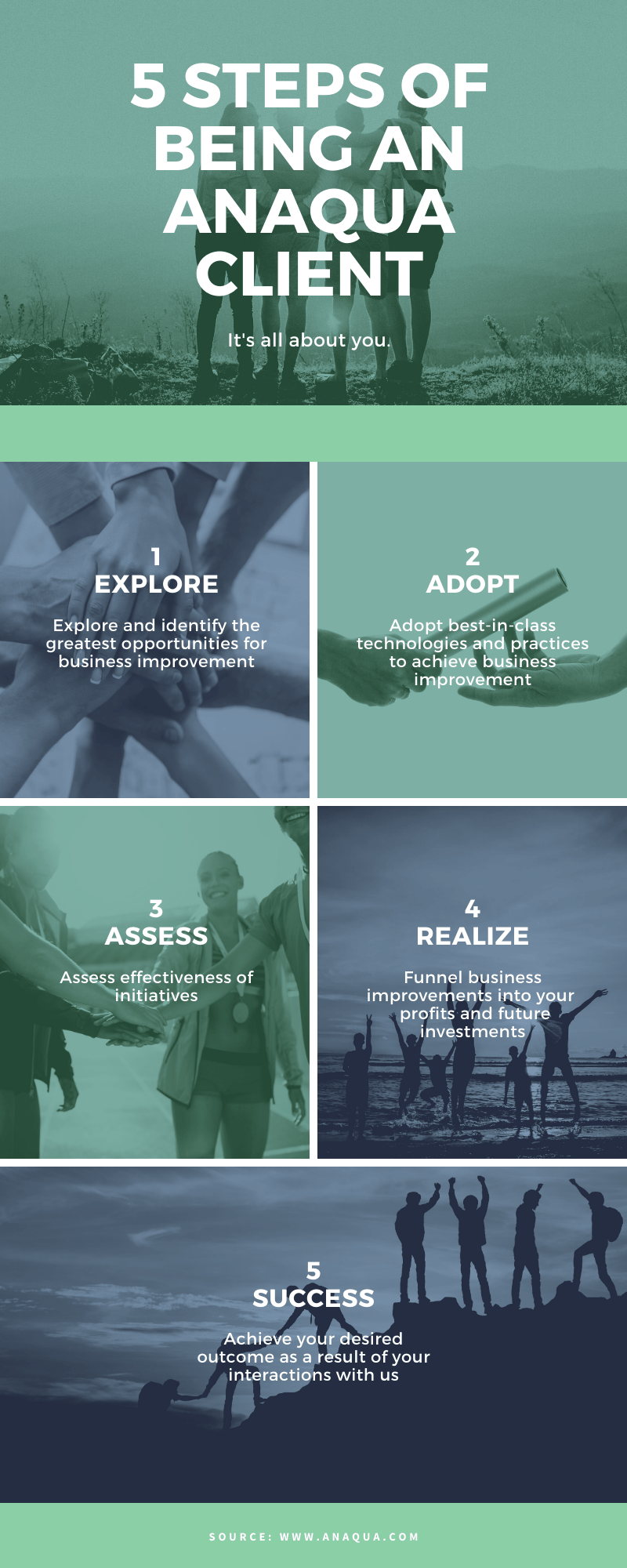 5 Steps of Being an Anaqua Client - Infographic