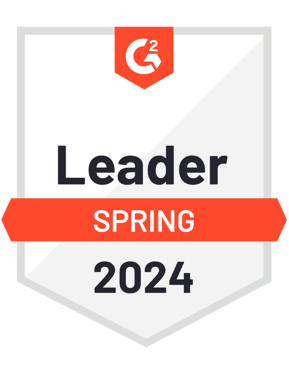 PATTSY WAVE Highest User Adoption Badge Spring 2024 G2. PATTSY WAVE Spring 2024 Leader Badge G2