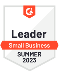 G2 Small Business Leader Badge Summer 2023