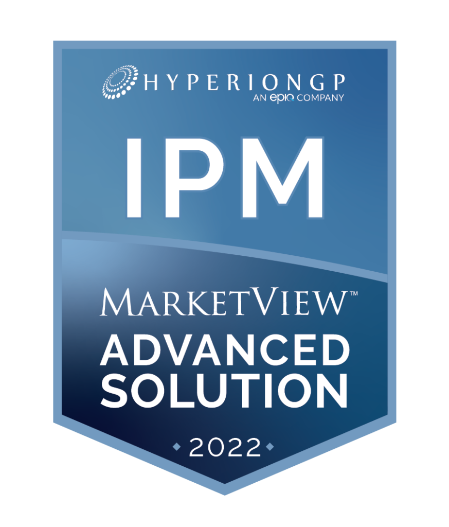 2022 Hyperion MarketView badge digital transformation IP law firm