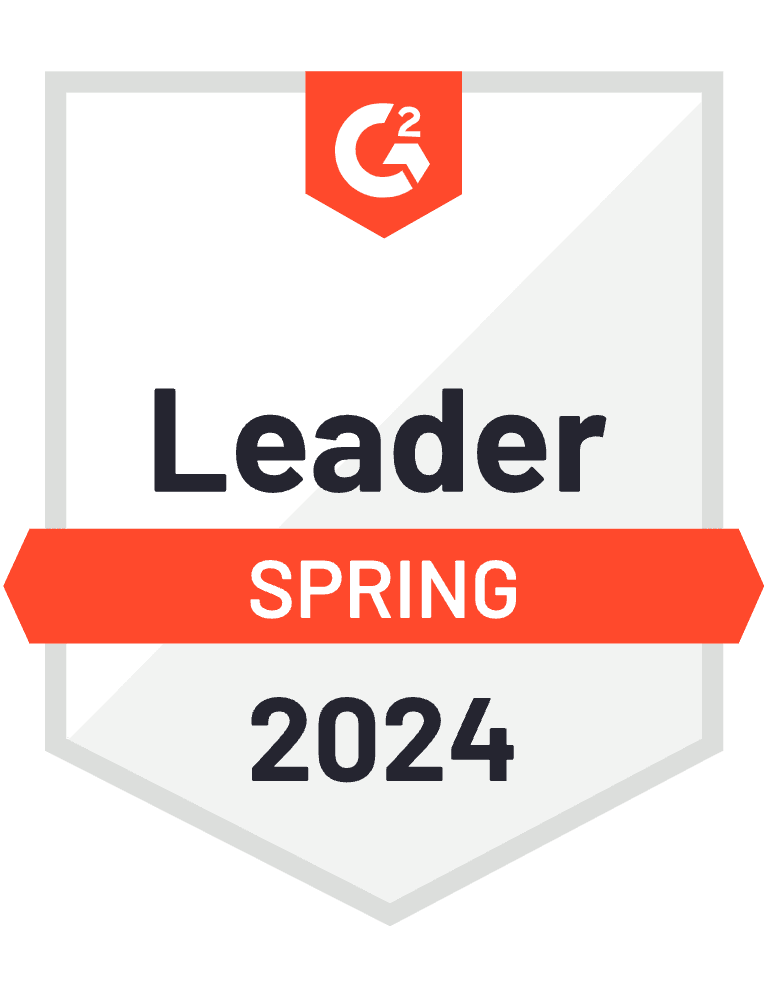 PATTSY WAVE Highest User Adoption Badge Spring 2024 G2. PATTSY WAVE Spring 2024 Leader Badge G2
