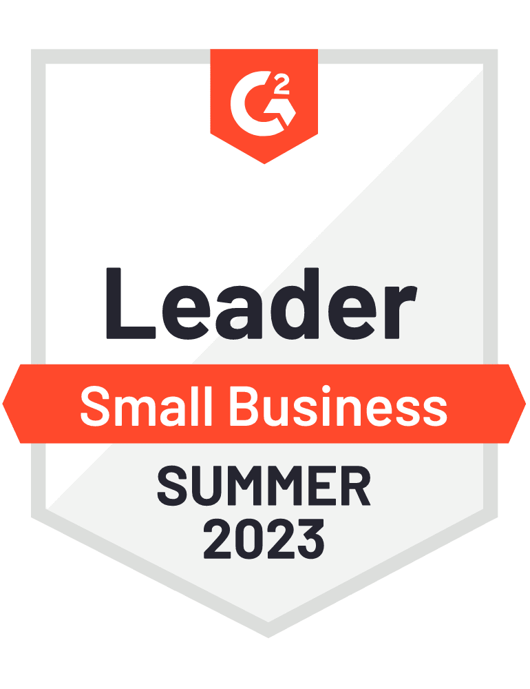 G2 Small Business Leader Badge Summer 2023