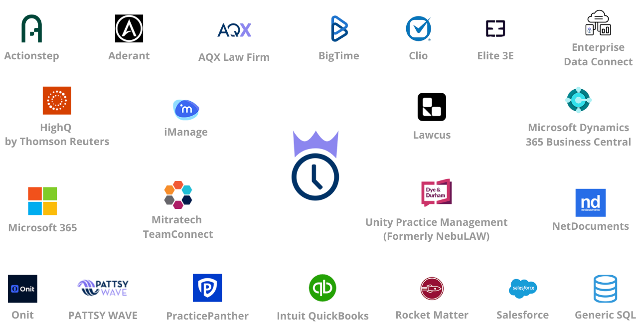 WiseTime Connects to 20+ Practice Management and Billing Systems