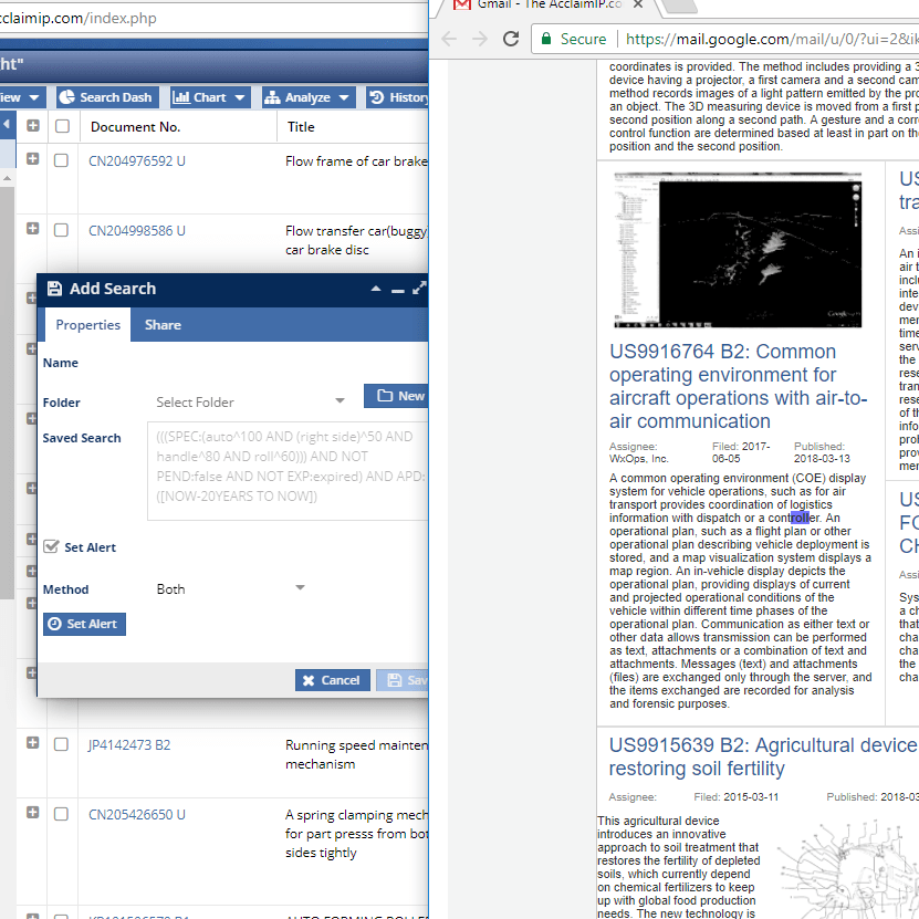 patentsuche Patent-Alarme